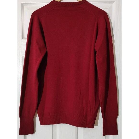 Men's Pendleton Long Sleeve Maroon V Neck 100% Cashmere - XL - Picture 3 of 3